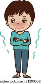 A chilly young man with a pale complexion.