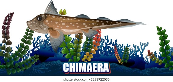 Chimaera Deep Sea Creature illustration