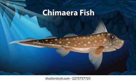 Chimaera Fish Vector Design illustration