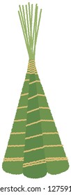 Chimaki (a rice dumpling wrapped in bamboo leaves)