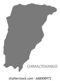 Chimaltenango Guatemala map grey illustration silhouette