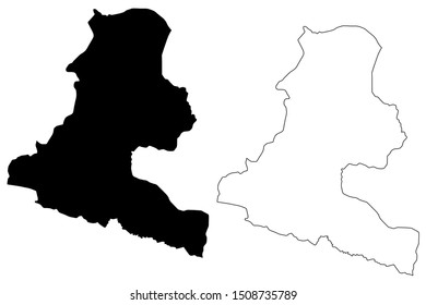 Chimbu Province (Independent State of Papua New Guinea, PNG, Provinces of Papua New Guinea) map vector illustration, scribble sketch Simbu map
