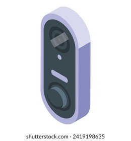 Chime door bell icon isometric vector. Structure control. Auditory melody