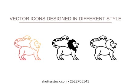 Chimera icon design with white background stock illustration