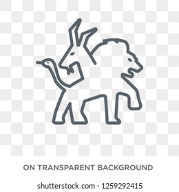 Chimera icon. Trendy flat vector Chimera icon on transparent background from Fairy Tale collection. High quality filled Chimera symbol use for web and mobile