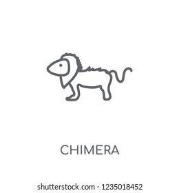 Chimera linear icon. Modern outline Chimera logo concept on white background from Fairy Tale collection. Suitable for use on web apps, mobile apps and print media.