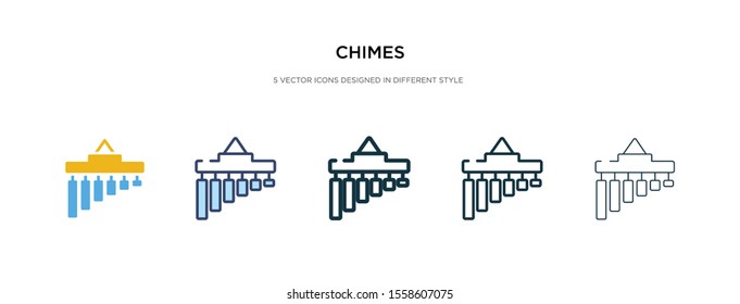 chimes icon in different style vector illustration. two colored and black chimes vector icons designed in filled, outline, line and stroke style can be used for web, mobile, ui