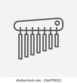 Chimes icon line symbol. Isolated vector illustration of  icon sign concept for your web site mobile app logo UI design.