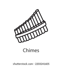 Chimes  Outline Icon Design illustration. Music Symbol on White background EPS 10 File