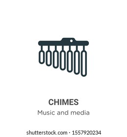 Chimes vector icon on white background. Flat vector chimes icon symbol sign from modern music collection for mobile concept and web apps design.