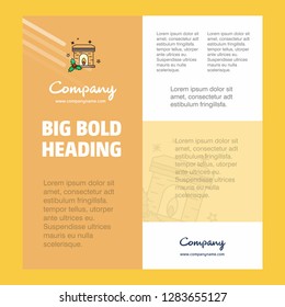 Chimney Business Company Poster Template. with place for text and images. vector background