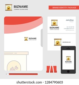 Chimney Business Logo, File Cover Visiting Card and Mobile App Design. Vector Illustration