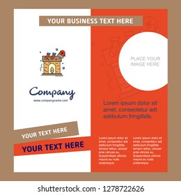 Chimney  Company Brochure Template. Vector Busienss Template