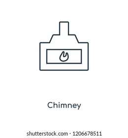 Chimney concept line icon. Linear Chimney concept outline symbol design. This simple element illustration can be used for web and mobile UI/UX.