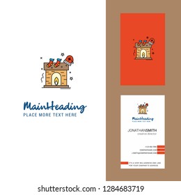 Chimney  Creative Logo and business card. vertical Design Vector
