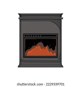 chimney fireplace cartoon. chimney fireplace sign. isolated symbol vector illustration