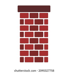 chimney flat clipart vector illustration