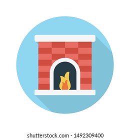 chimney glyph flat vector icon