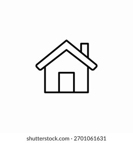 chimney house icon sign vector