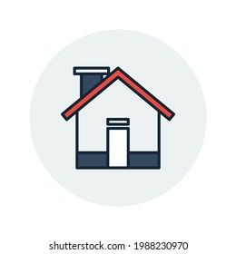 chimney house icon. simple icon