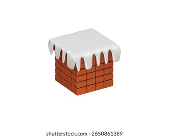 renderização de ilustração 3d do ícone da chaminé