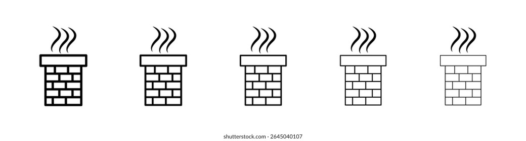 Chimney icon filled flat sign concept for web design.