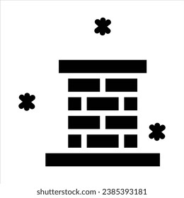 chimney icon with isolated vektor and transparent background