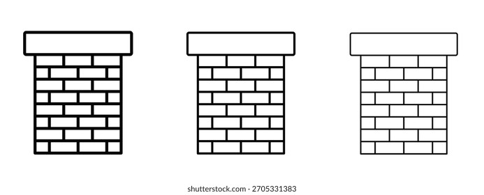 Chimney icon linear style sign for mobile concept and web design.