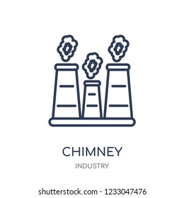 Chimney icon. Chimney linear symbol design from Industry collection. Simple outline element vector illustration on white background