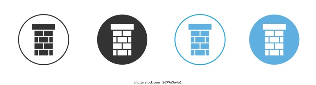 Ícone Chimney Logo Modelo Conjunto de design