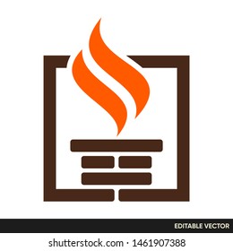 chimney icon logo vector object simple