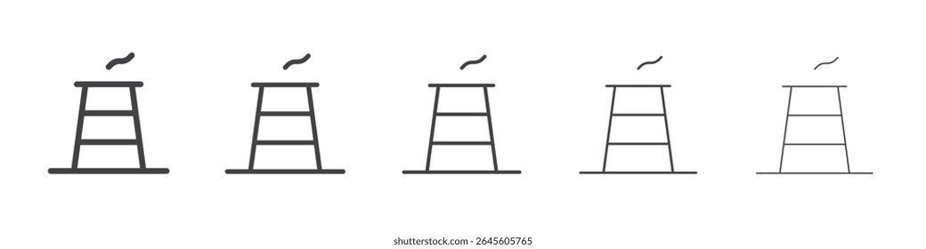 Chimney icon outline ilustration vector symbol