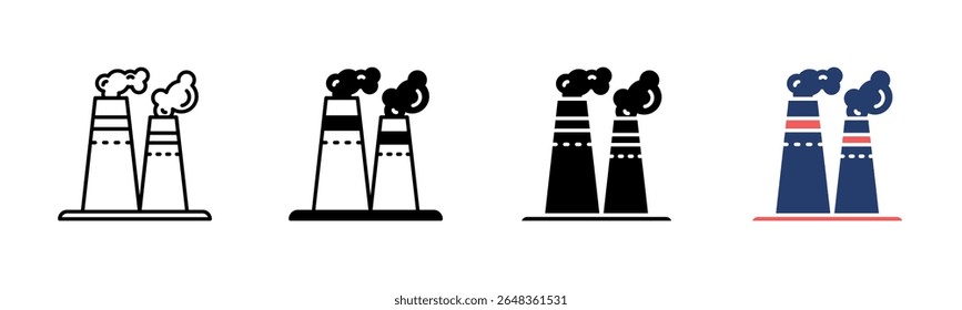 Chimney icon sheet multiple style collection