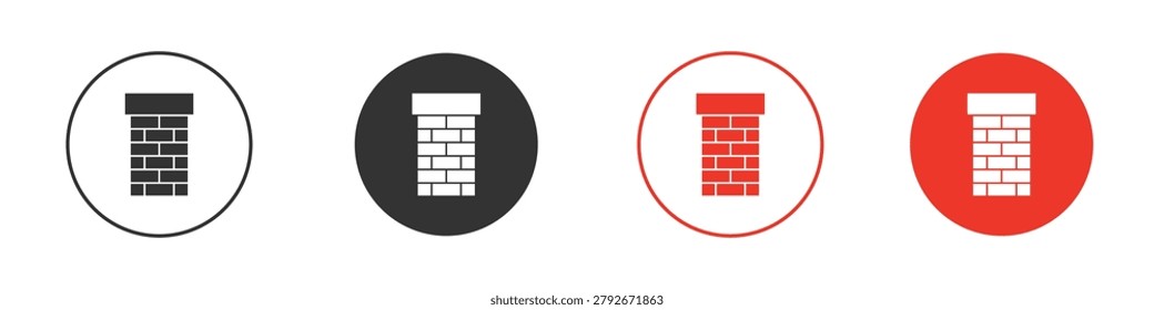 Chimney icon silhouette. editable vector template