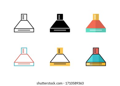 chimney icon vector illustration with different style design. isolated on white background