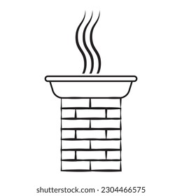 chimney icon vector illustration symbol design