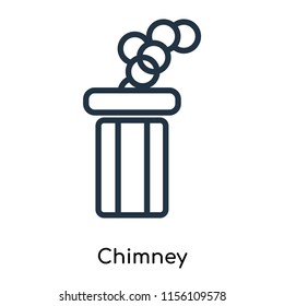 Chimney icon vector isolated on white background, Chimney transparent sign , thin symbols or lined elements in outline style