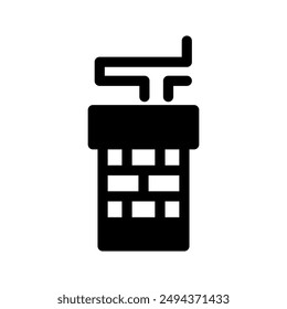 Ilustración de diseño de Vector de iconos de chimenea