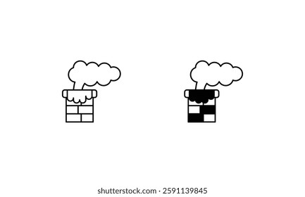 Chimney icons set vector stock illustration