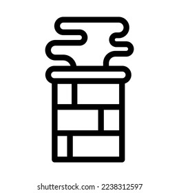 chimney line icon illustration vector graphic