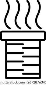 Design de Ícone de Vetor de Linha Chimney