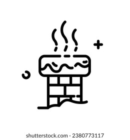 Chimney linear icon. Outline style Chimney logo concept on white background. Suitable for use on web apps, mobile apps and print media.