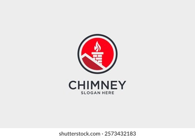 chimney logo design premium vector.