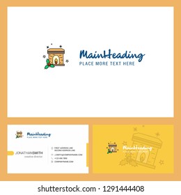 Chimney Logo design with Tagline & Front and Back Busienss Card Template. Vector Creative Design