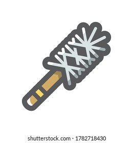 Chimney metal Brush Vector icon Cartoon illustration.