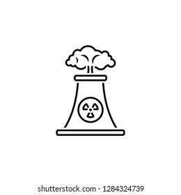 chimney, nuclear, industry icon. Element of earth pollution icon for mobile concept and web apps. Detailed chimney, nuclear, industry icon can be used for web and mobile