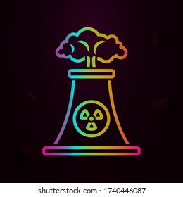 chimney, nuclear, industry nolan icon Simple thin line, outline vector of Pollution icons for ui and ux, website or mobile application