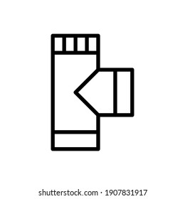 chimney sandwich pipe. Vector sign in a simple style isolated on a white background