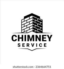 Chimney service company logo with masculine style design