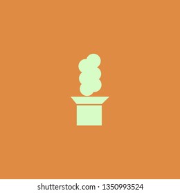 chimney with smoke coming out vector icon. flat design